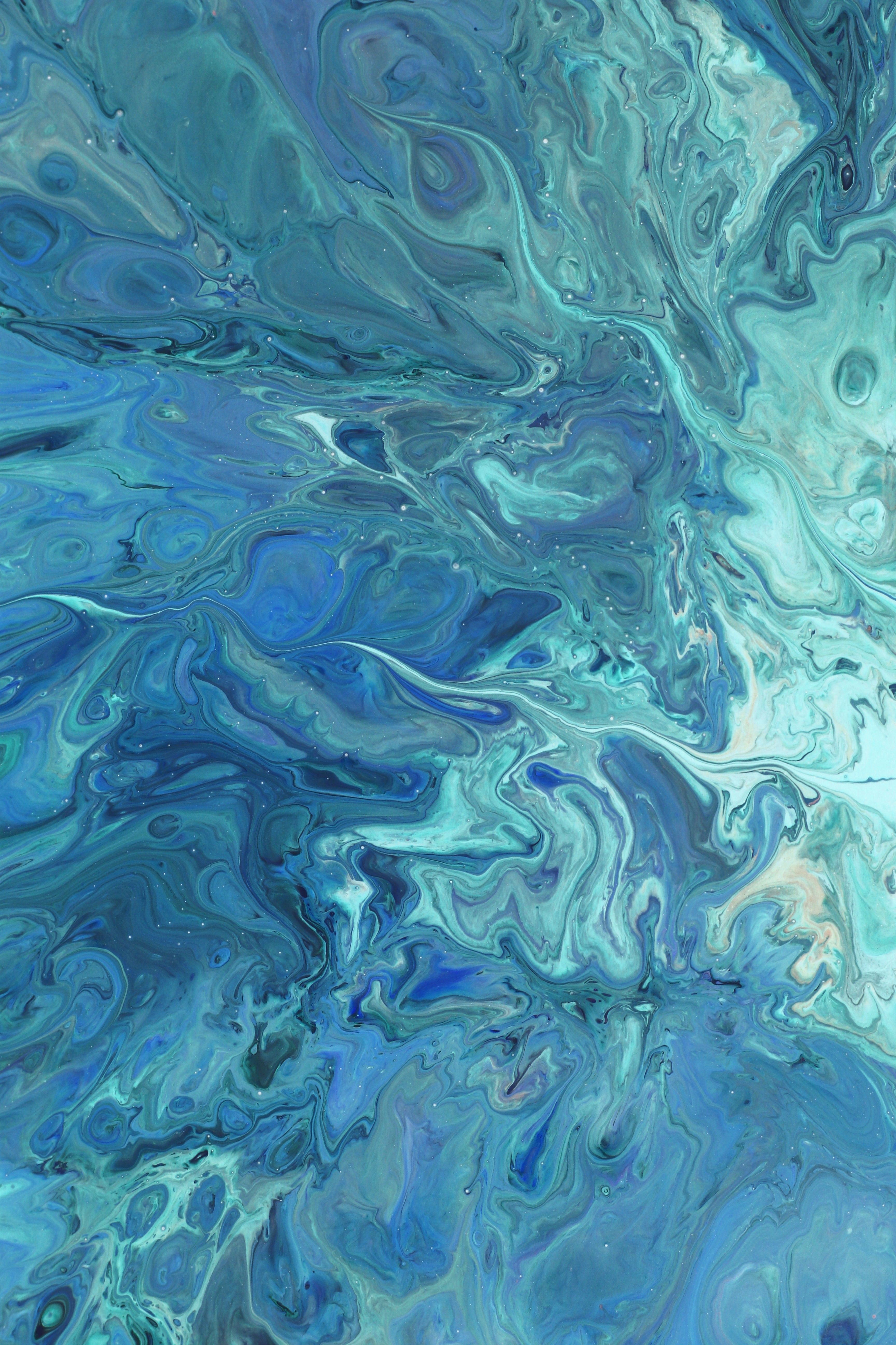 Vibrant Abstract Blue Fluid Art Design · Free Stock Photo