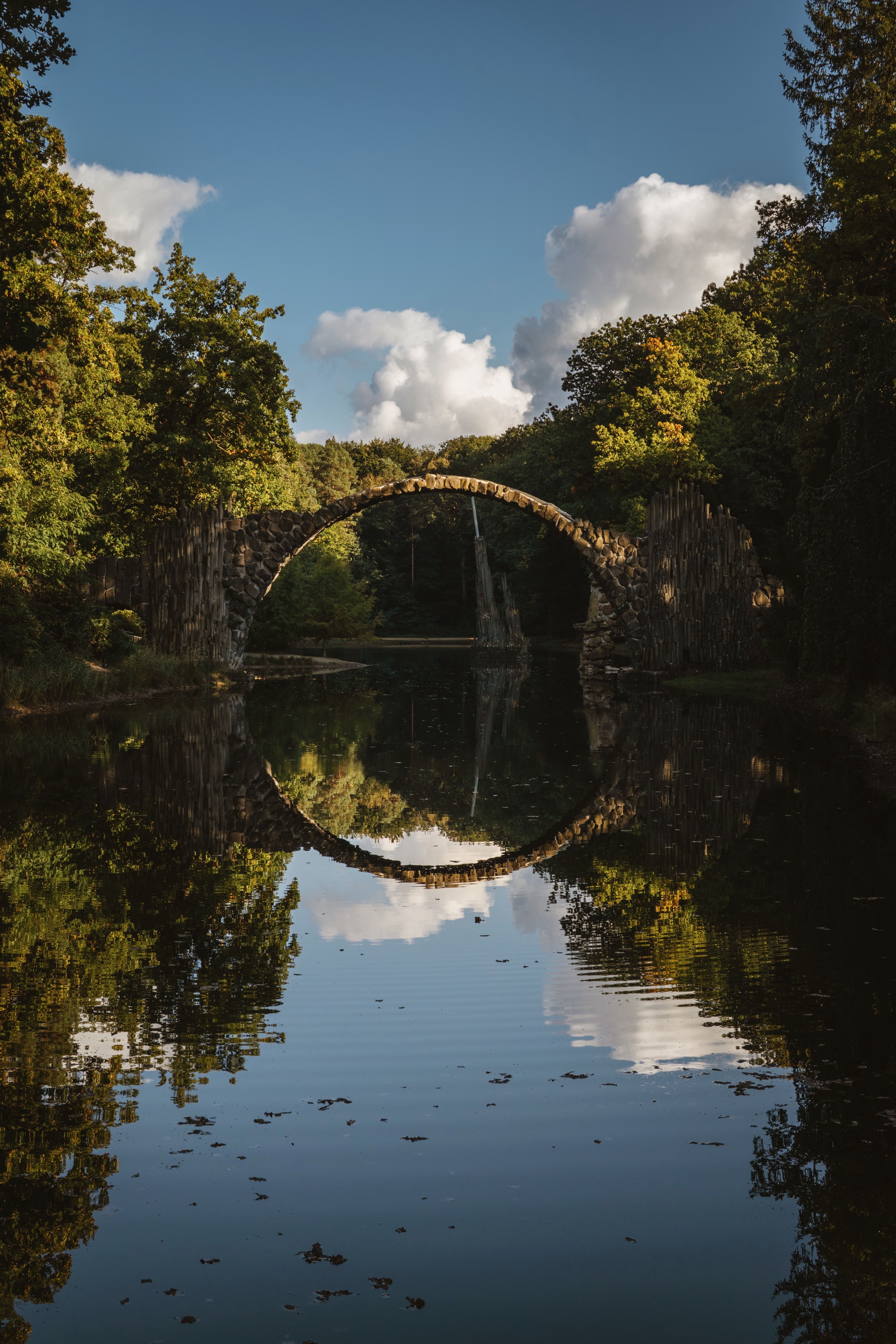 Rakotzbrücke Devil's Bridge in Autumn, Germany · Free Stock Photo
