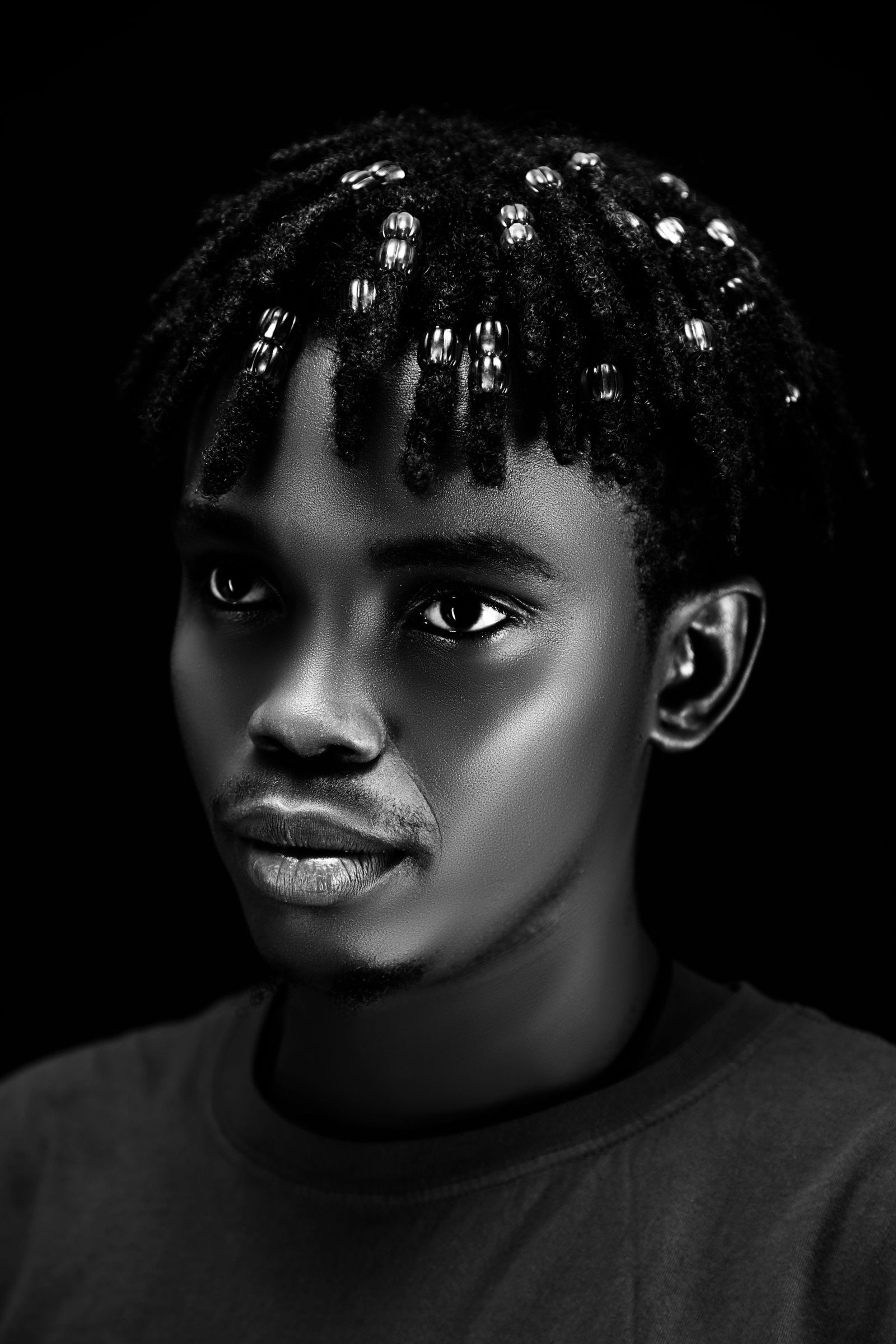Black and White Portrait of a Young Man · Free Stock Photo