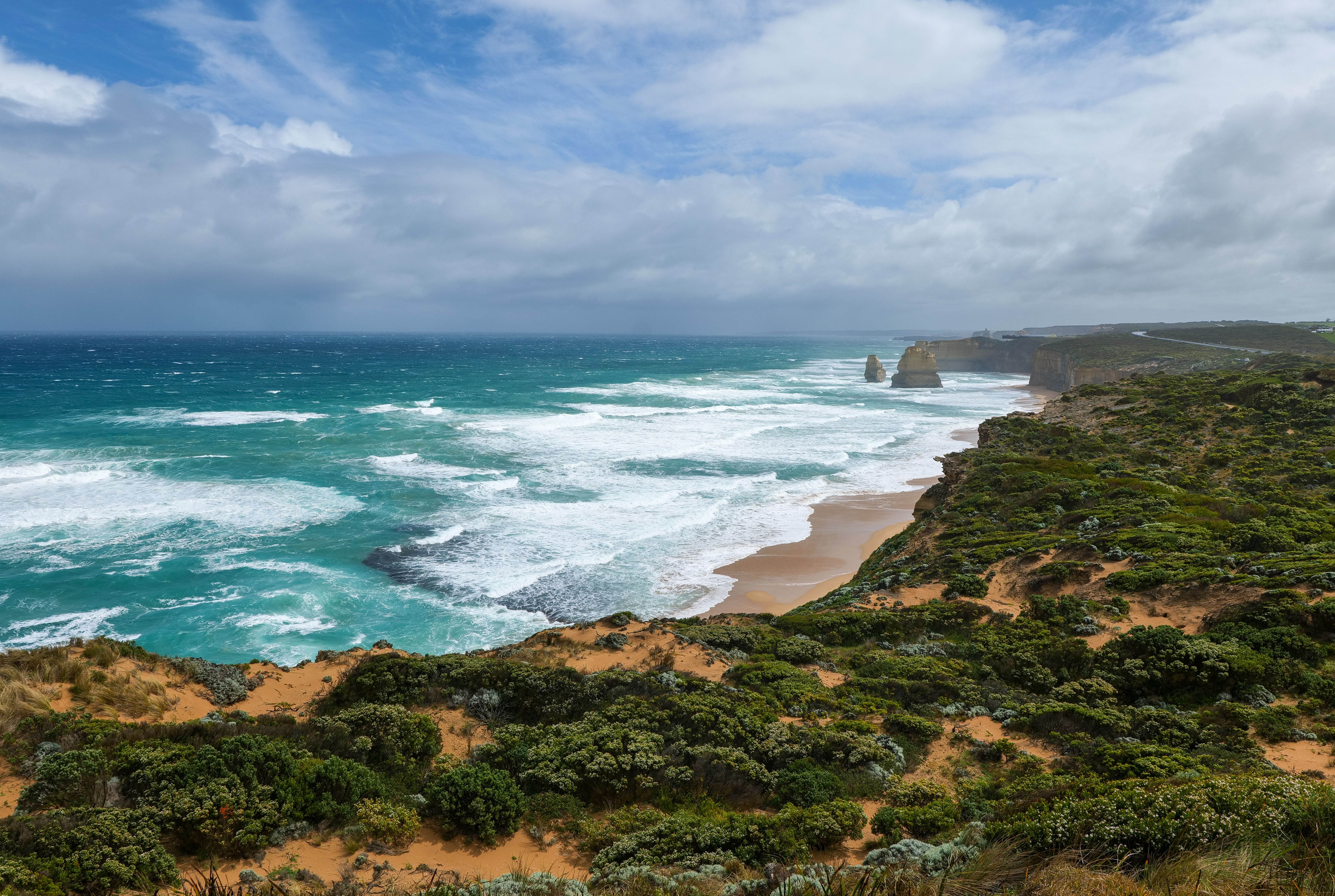 Beautiful coastal landscape along the Great Ocean Road in Victoria, Australia.