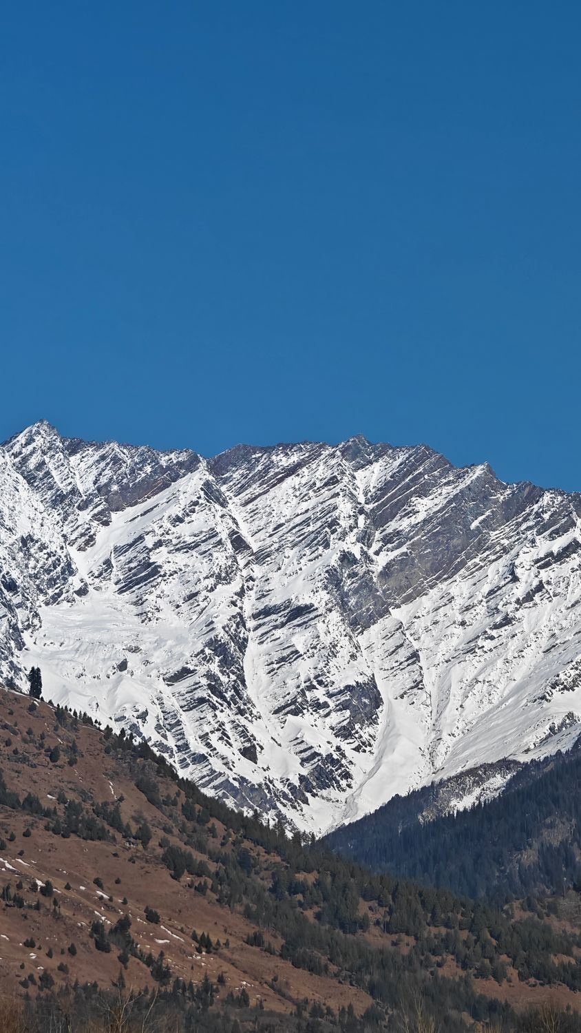 Snow-Capped Mountain Under Clear Blue Sky · Free Stock Photo