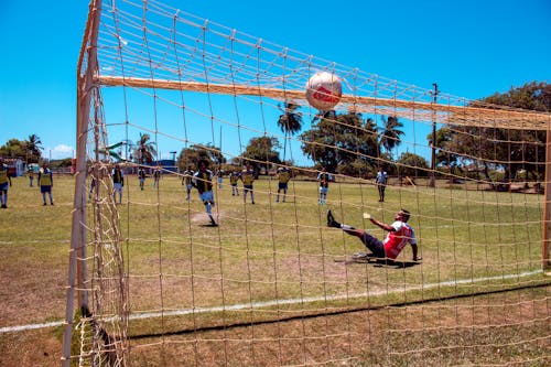 People Playing Soccer on the Field