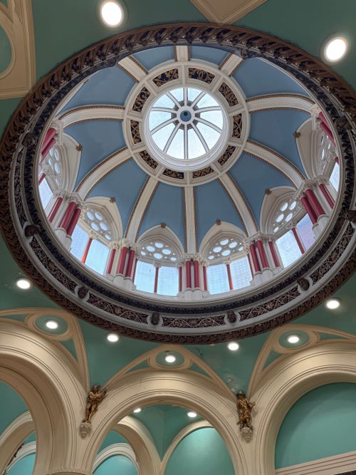 Free Stunning view of an ornate central dome inside a historic building in Belfast, Northern Ireland. Stock Photo