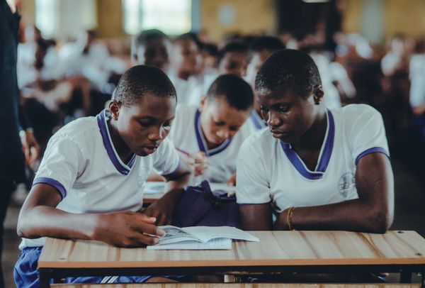 Students focused during a classroom lesson