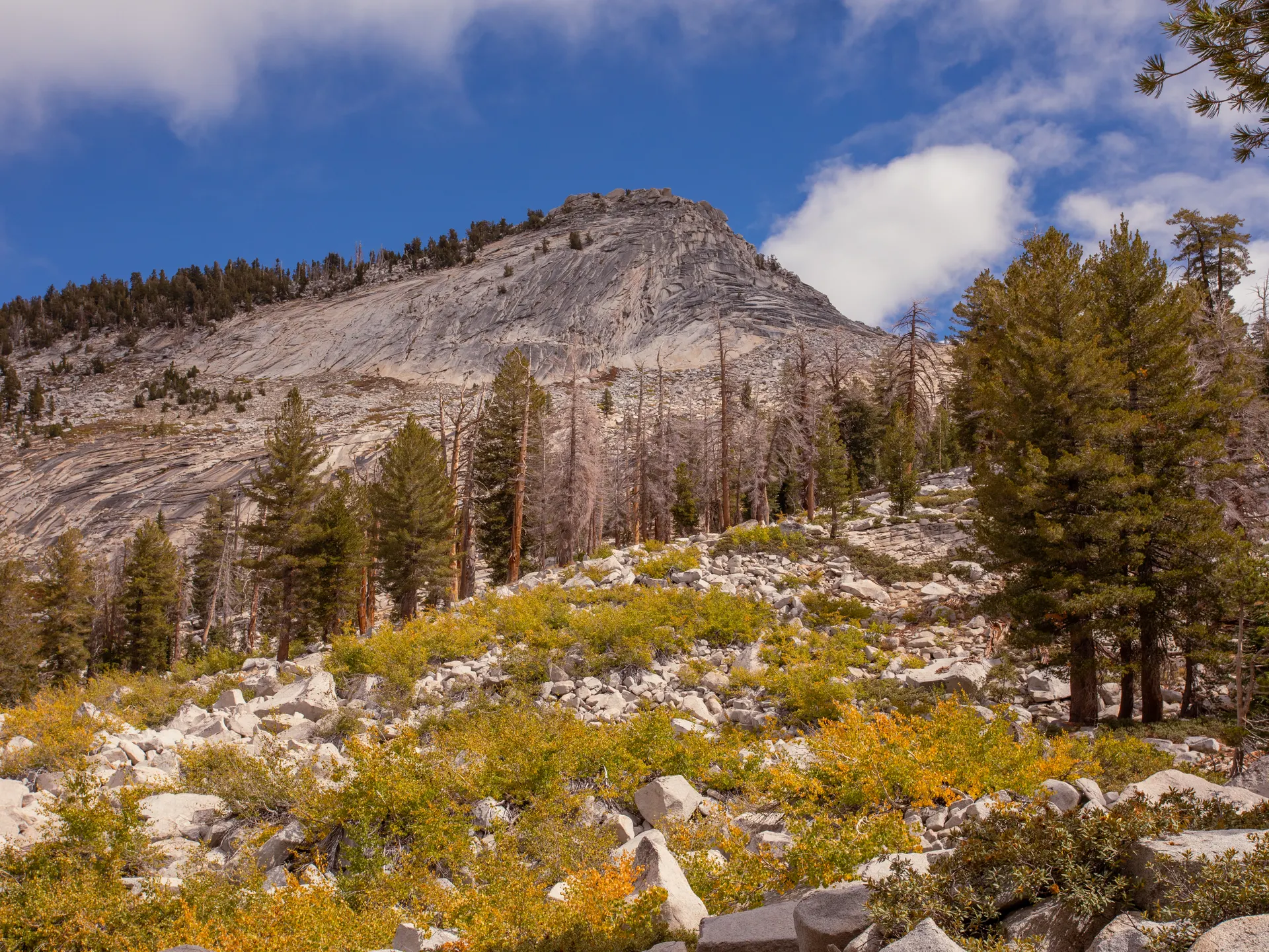 Granite peaks above timberline in the California High Sierra Granite peaks above timberline in the California High Sierra