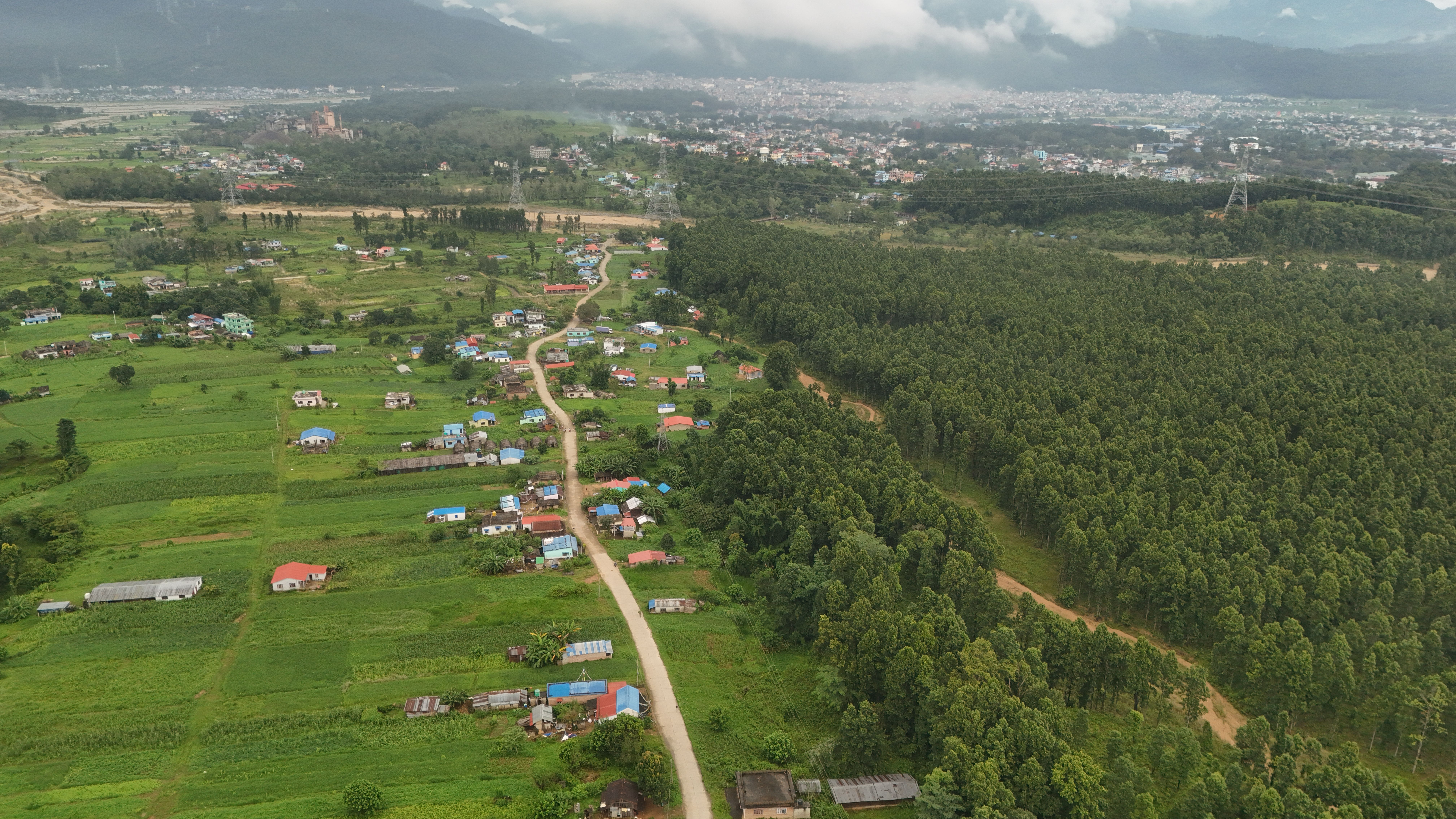 Aerial View of Rural Nepali Landscape with Villages · Free Stock Photo