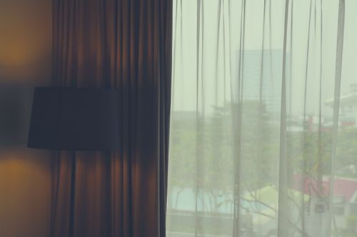 Free stock photo of apartment, bed, curtain Stock Photo