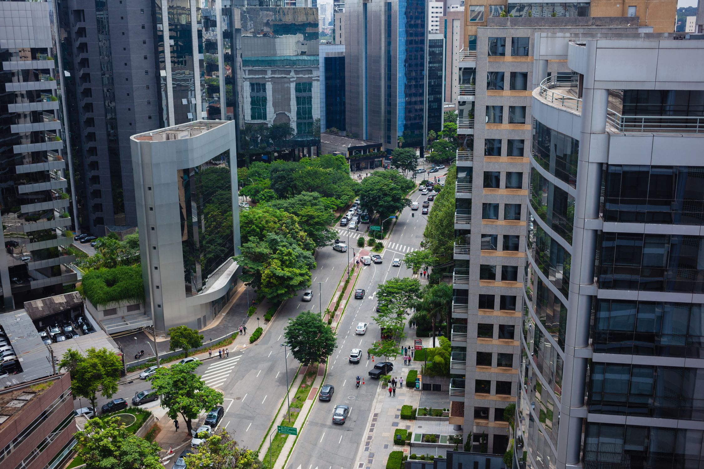 Aerial City View Featuring Modern Skyscrapers · Free Stock Photo
