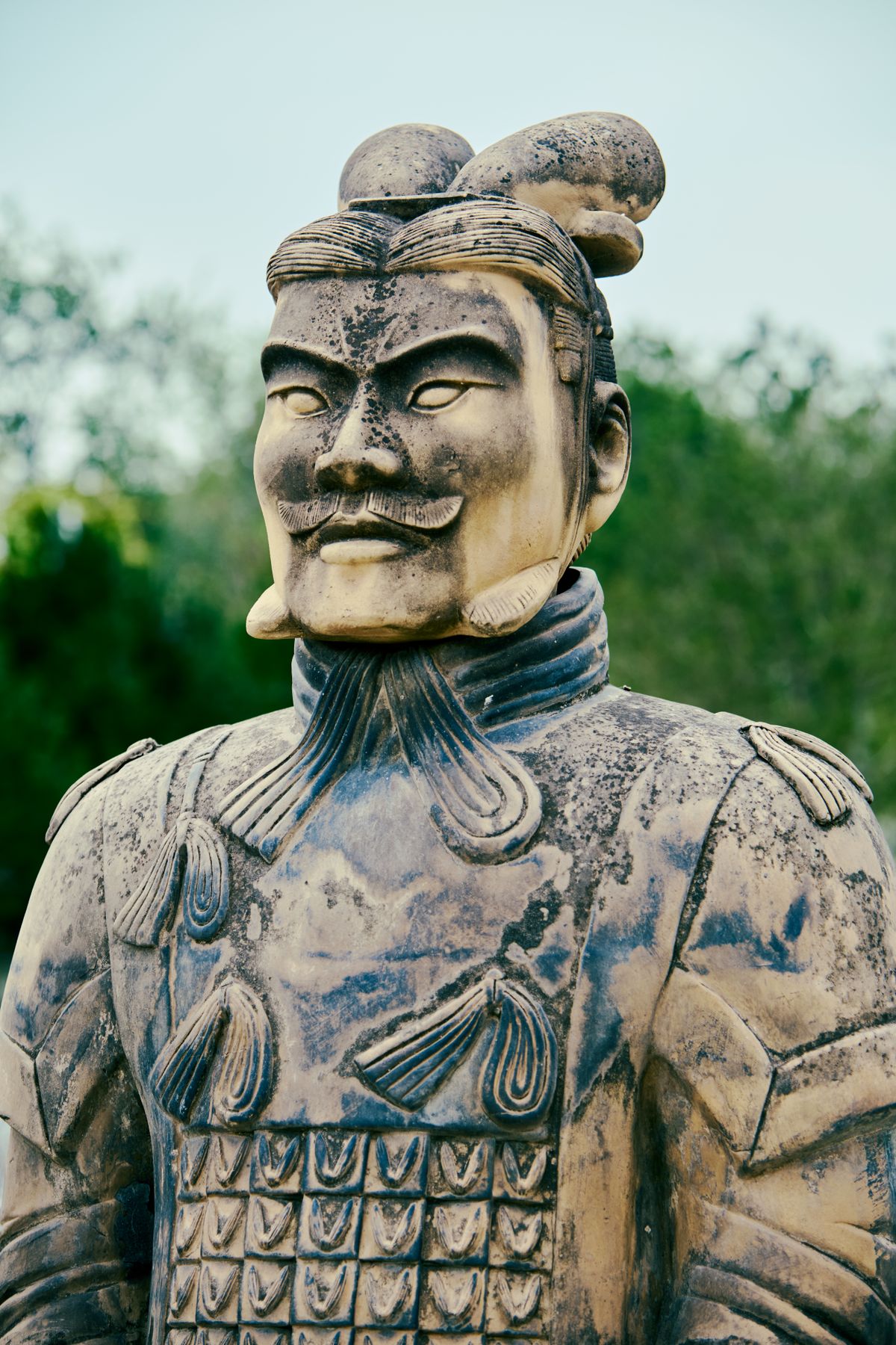 古代中国の武人像のイメージ