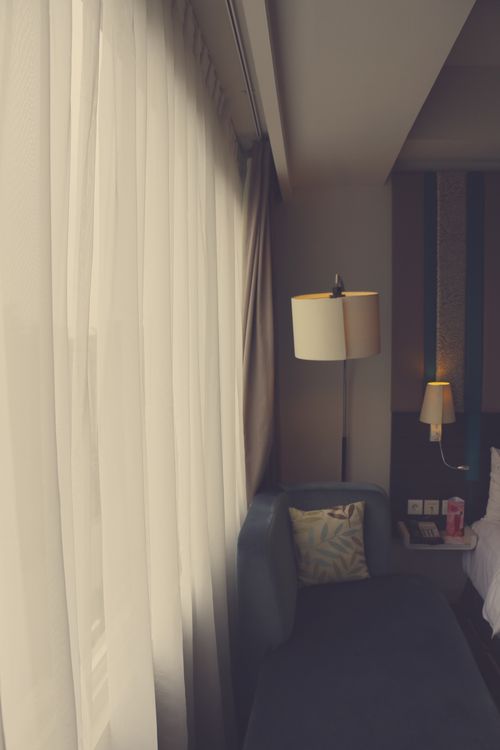 Free stock photo of apartment, bed, curtain Stock Photo