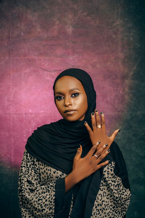 Portrait of Elegant Woman in Stylish Hijab · Free Stock Photo