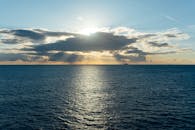 当太阳落山，美丽的海景展现在眼前