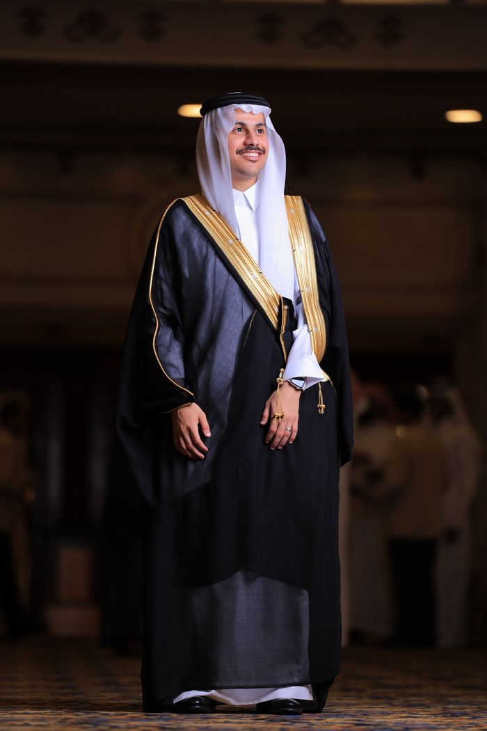 Arabic men in white thobe