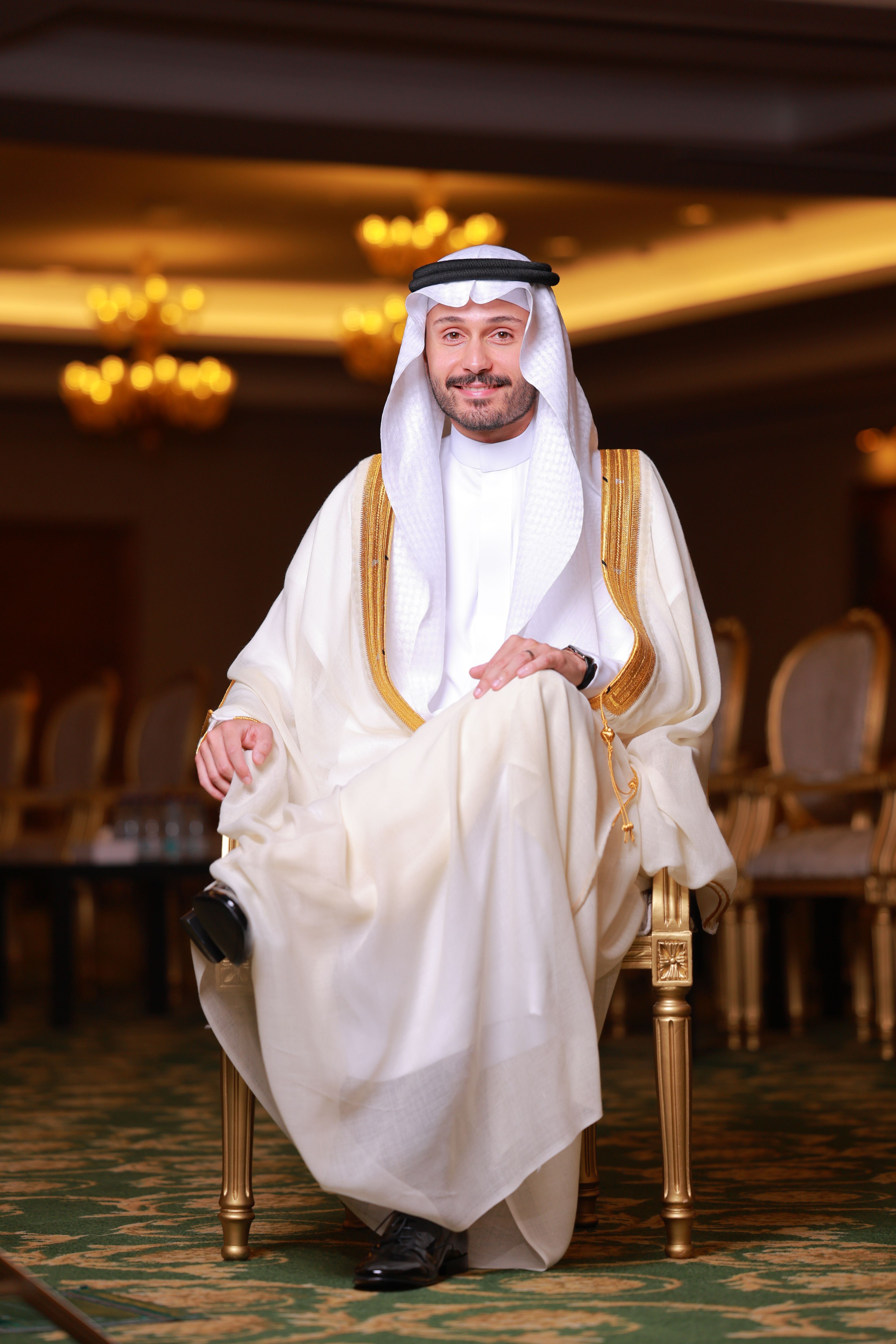 Middle Eastern Man in Traditional Attire Indoors