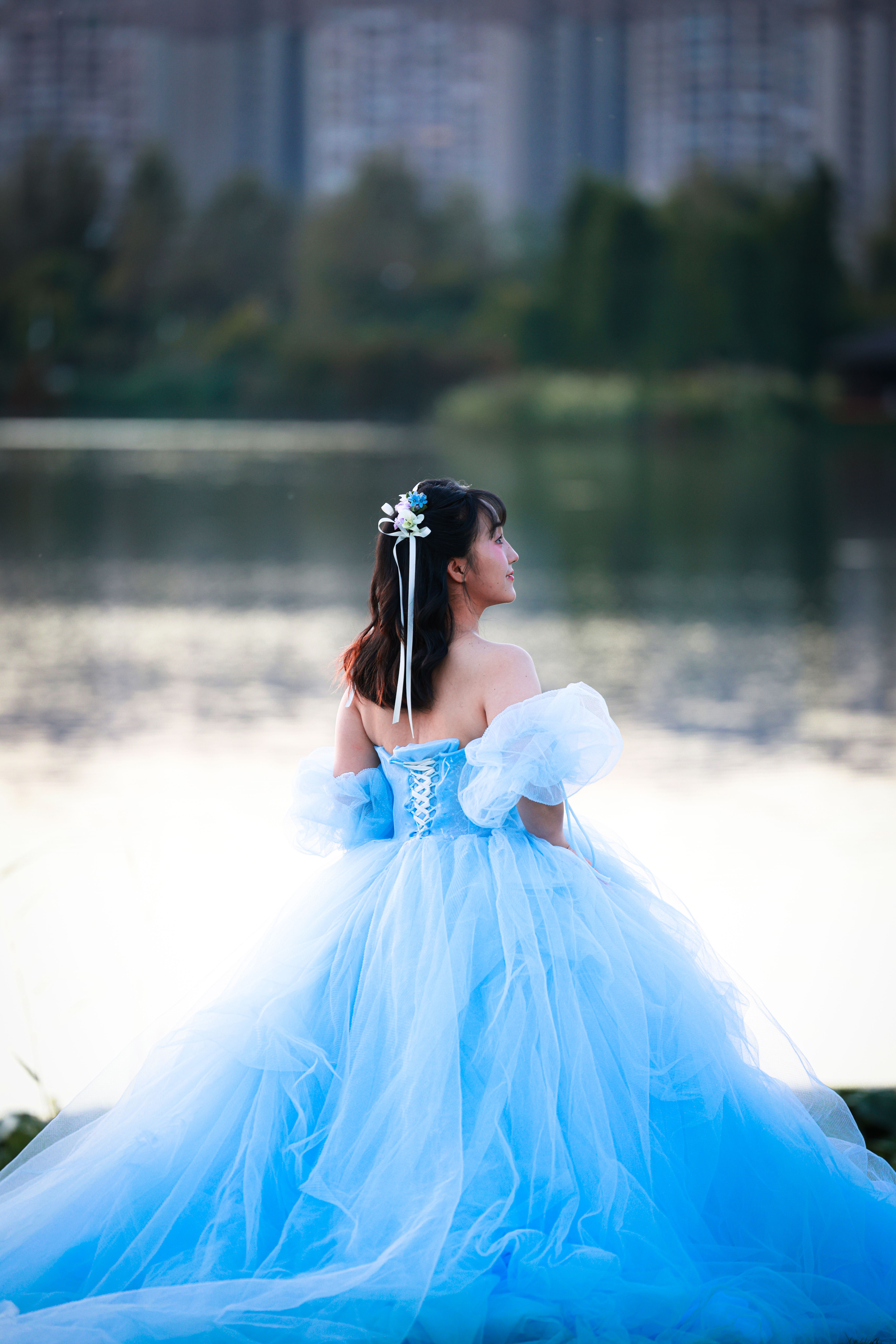 red and blue dresses Strapless Satin Corset Gown with Beaded Bodice and Thigh Slit – Royal Blue  & Red