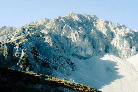 在奥地利因斯布鲁克，诺德米尔山脉的壮丽景色可以通过缆车欣赏