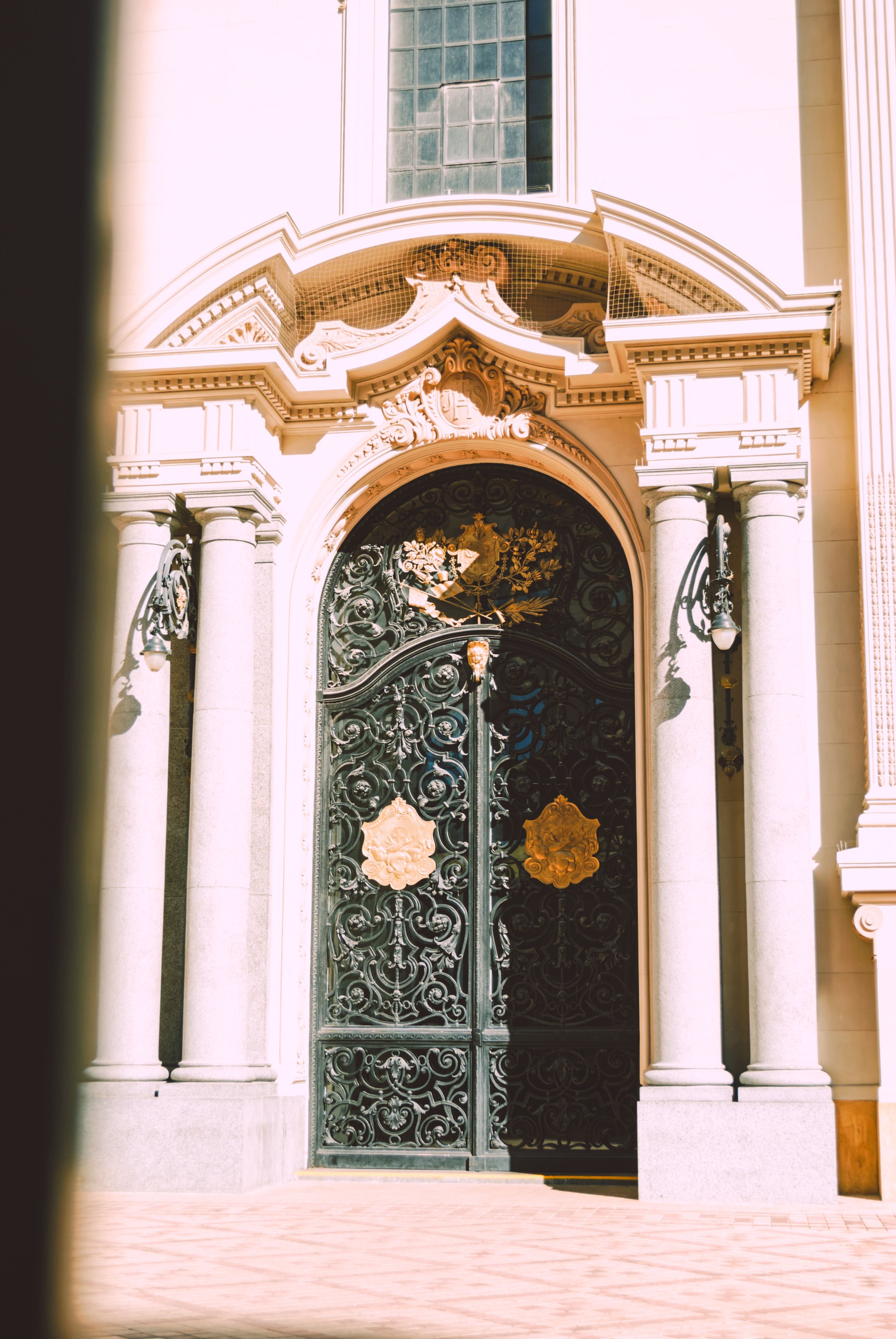 Elegant Architectural Ironwork Gate with Baroque Details · Free Stock Photo
