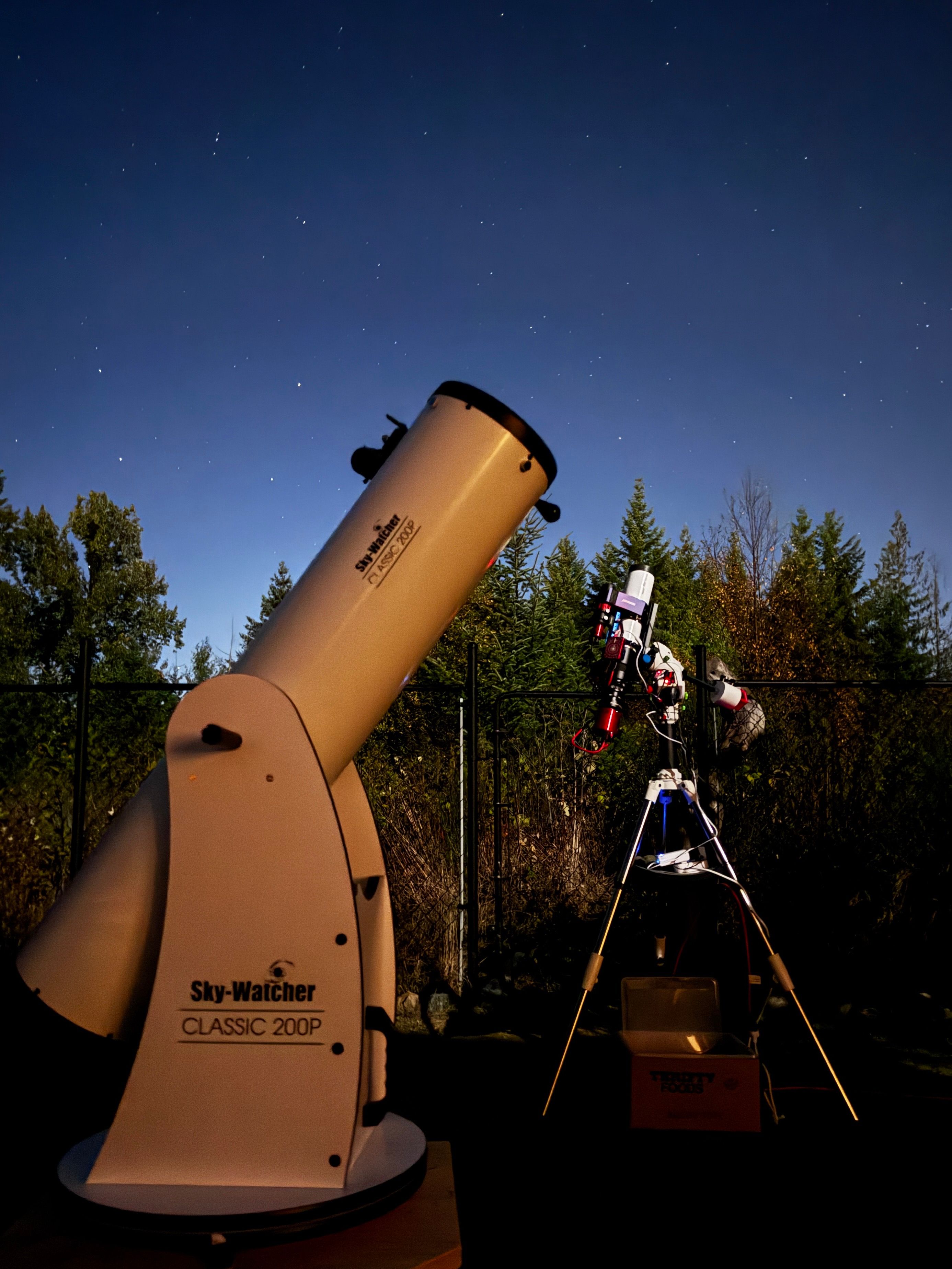 Night Sky Stargazing with Telescope and Stars · Free Stock Photo