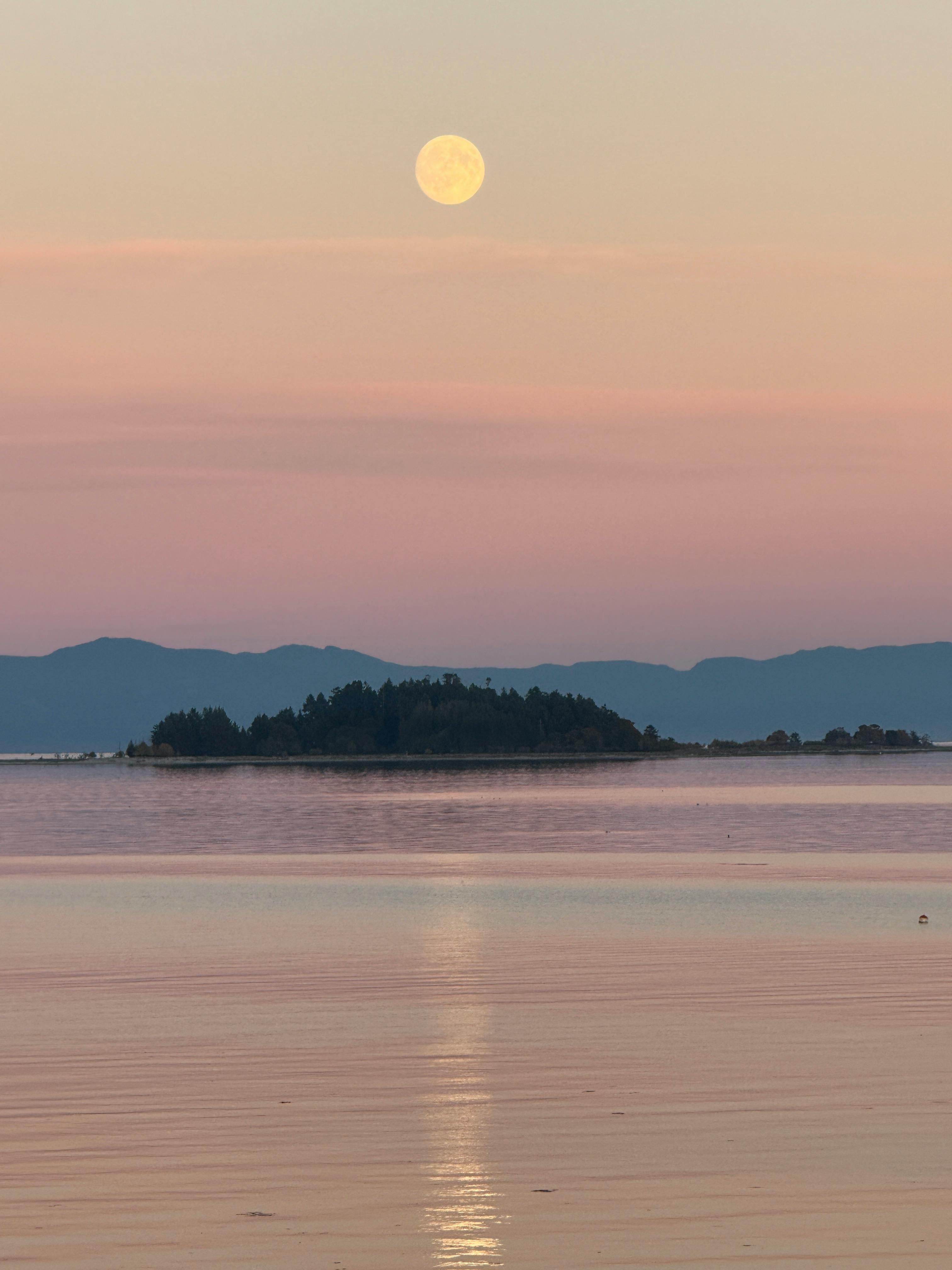 收获超级月亮的美景