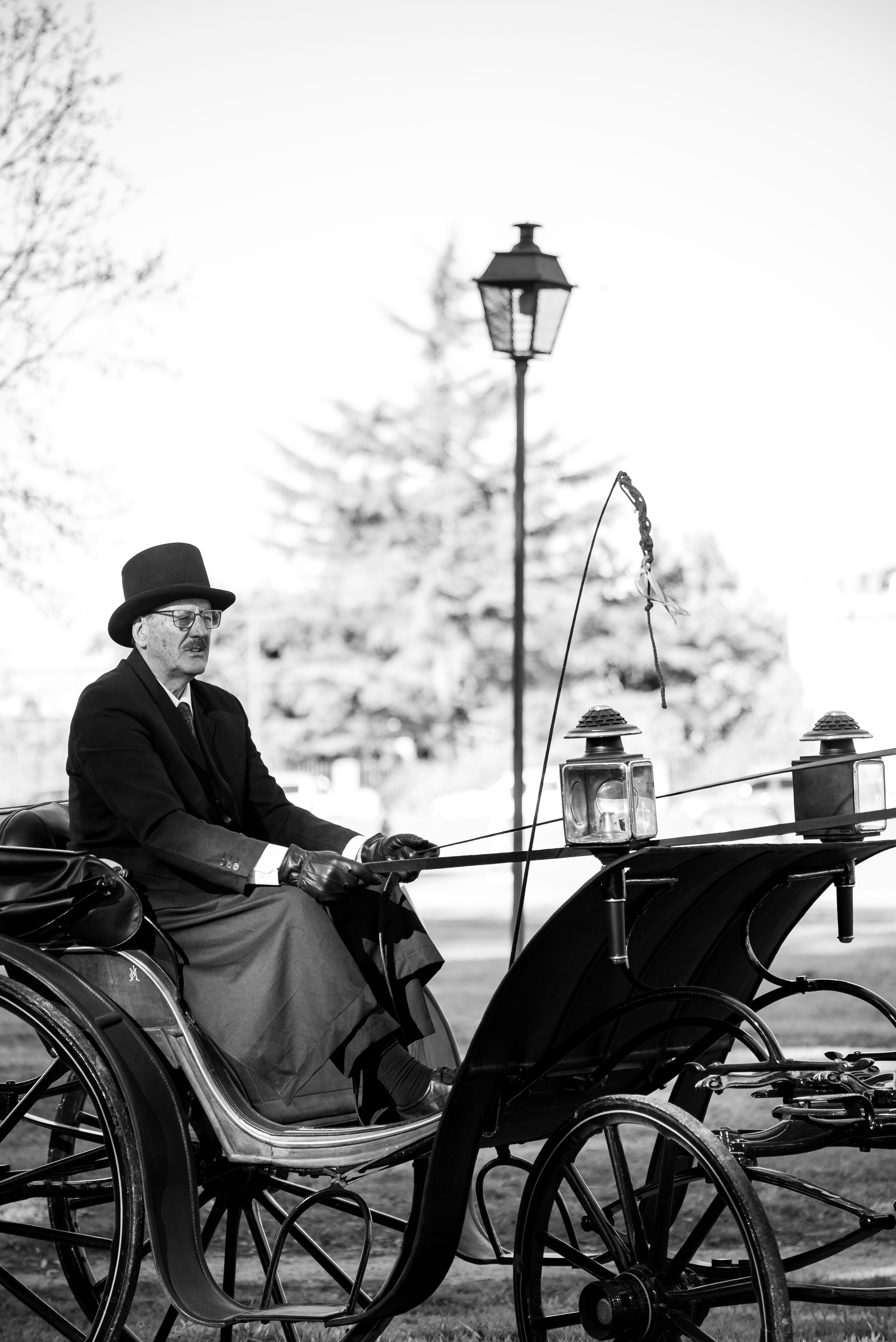Historical carriage ride in Chascomús, capturing vintage style and charm.