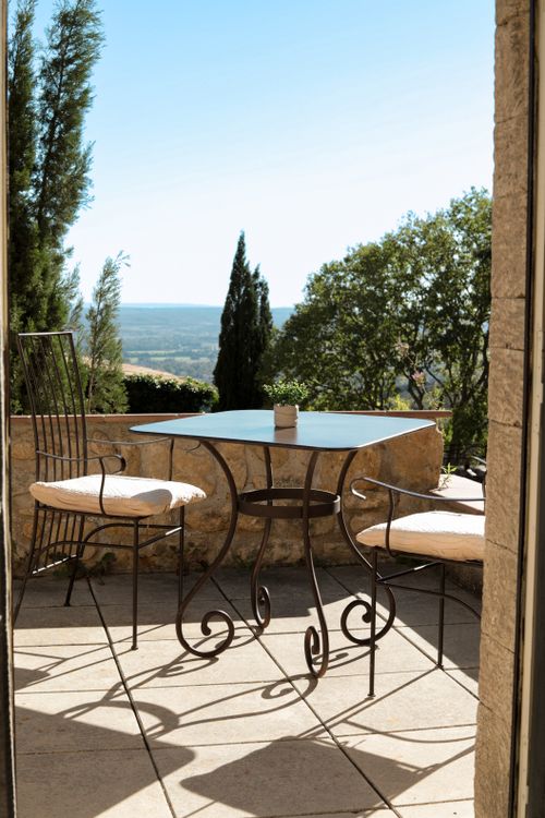 Charming French Terrace with Scenic View · Free Stock Photo