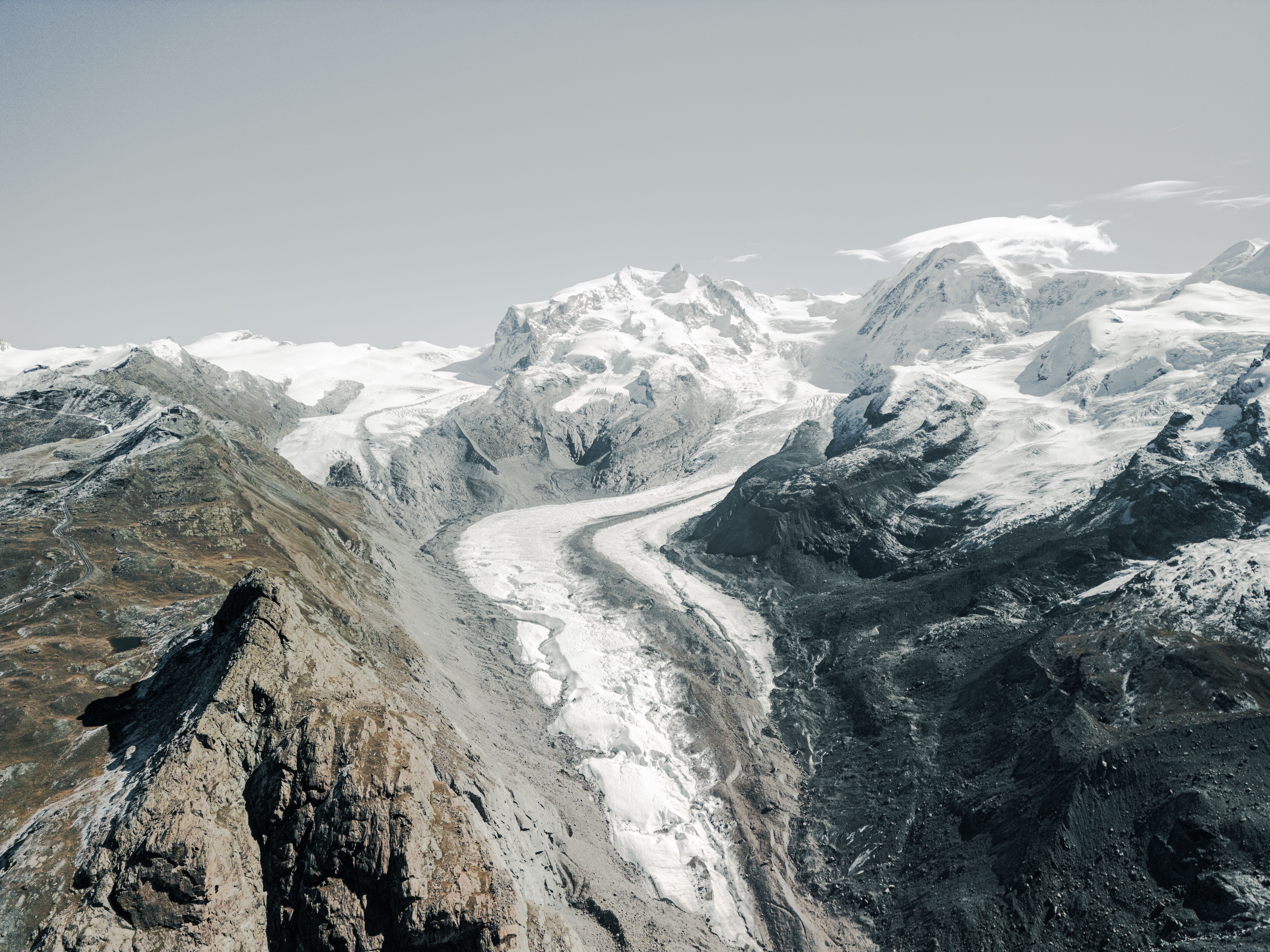 Breathtaking Aerial View of Swiss Alps Glacier · Free Stock Photo