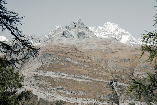 Breathtaking landscape of the Matterhorn surrounded by lush nature in Zermatt, Switzerland.
