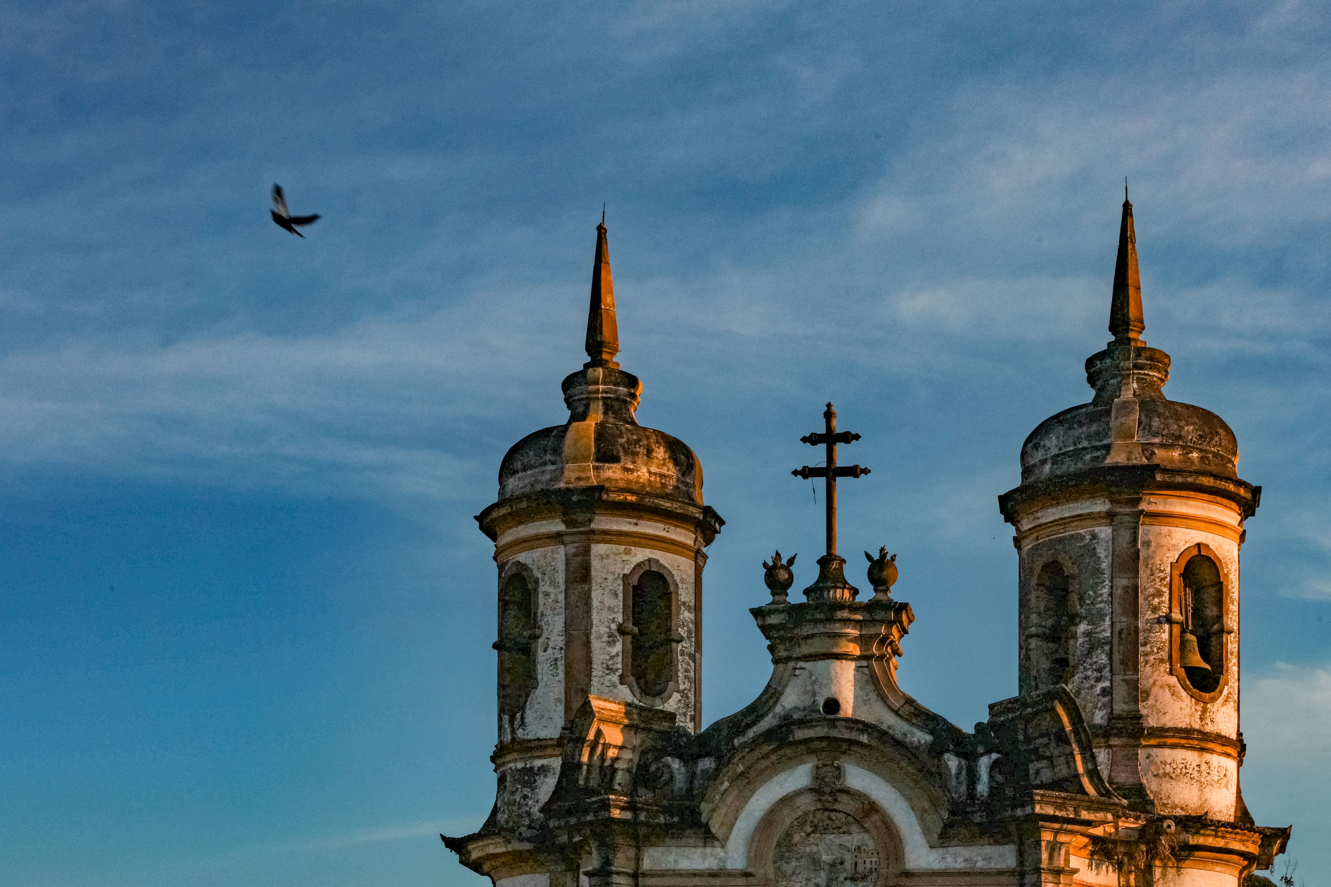 Historic Church Facade under Blue Sky · Free Stock Photo