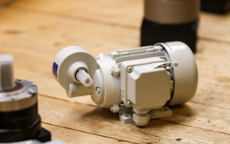 Industrial motor in a workshop