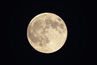 Stunning view of a full moon in a clear night sky, captured in Darien, Connecticut.