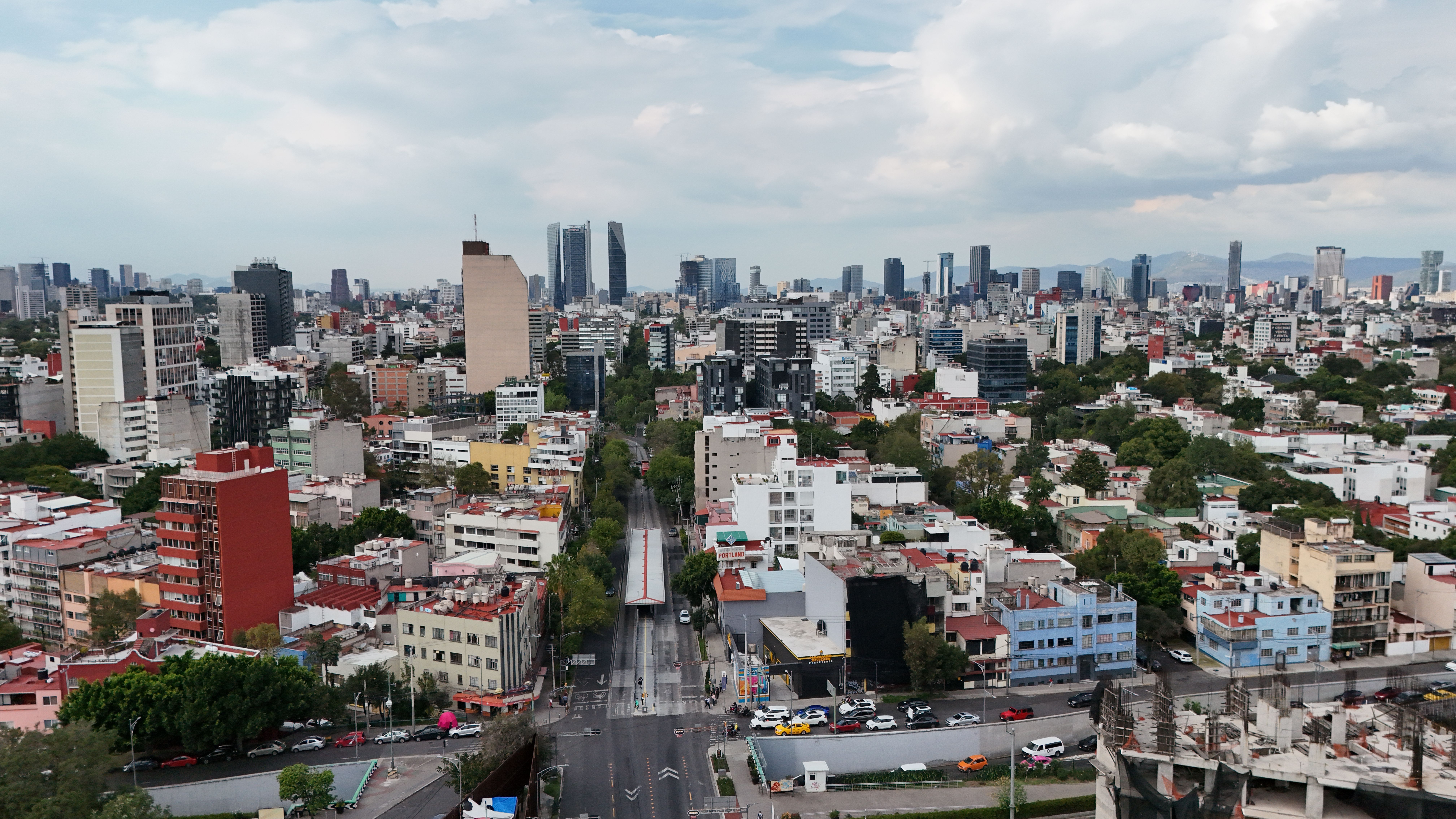 Aerial View of Mexico City Skyline Urban Landscape · Free Stock Photo