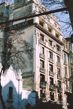 Historic architecture on Bolívar Street in Buenos Aires, showcasing classic design and urban charm.