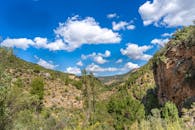 西班牙博加拉的山地景观美丽迷人，蔚蓝的天空和蓬松的云层相得益彰