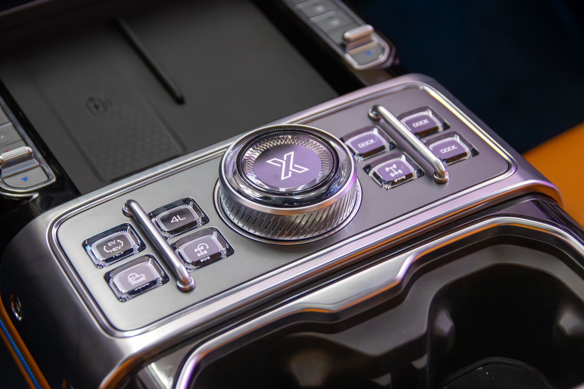 A master artisan blending traditional craftsmanship with advanced holographic AI design interfaces for luxury customization.