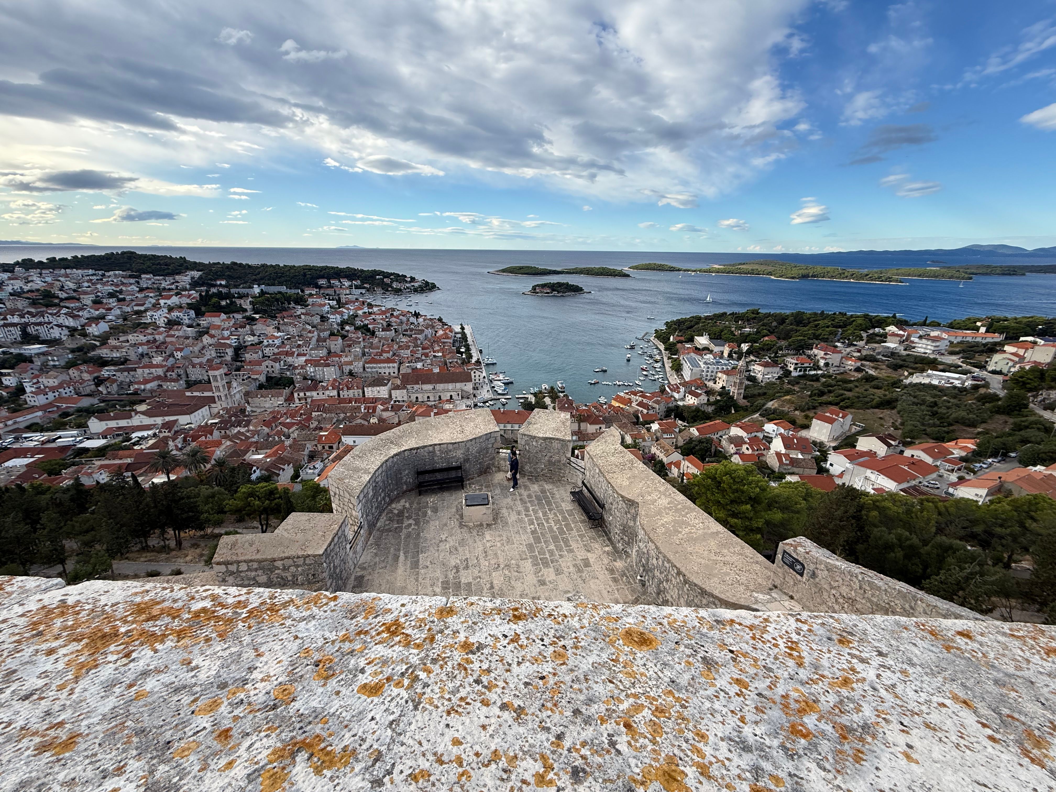 Jadrolinija ferry approaching Hvar island in Croatia