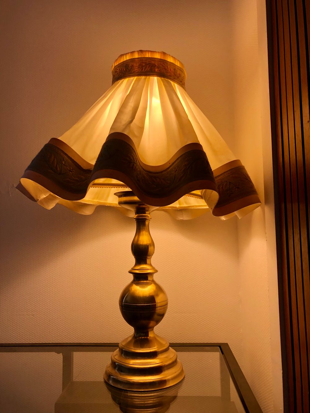 Brass table lamp