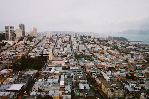 Fotos de stock gratuitas de ciudad, edificios, foto con dron