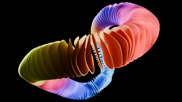 A colorful abstract 3D liquid sculpture in vibrant hues, ideal for modern digital backgrounds. — photo by Dzmitry Tsikhamirau