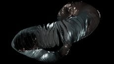 Abstract Black Metallic Spiral Structure