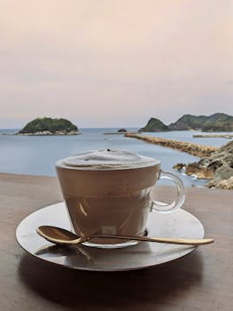 在上美镇的海边，享受一段悠闲的时光