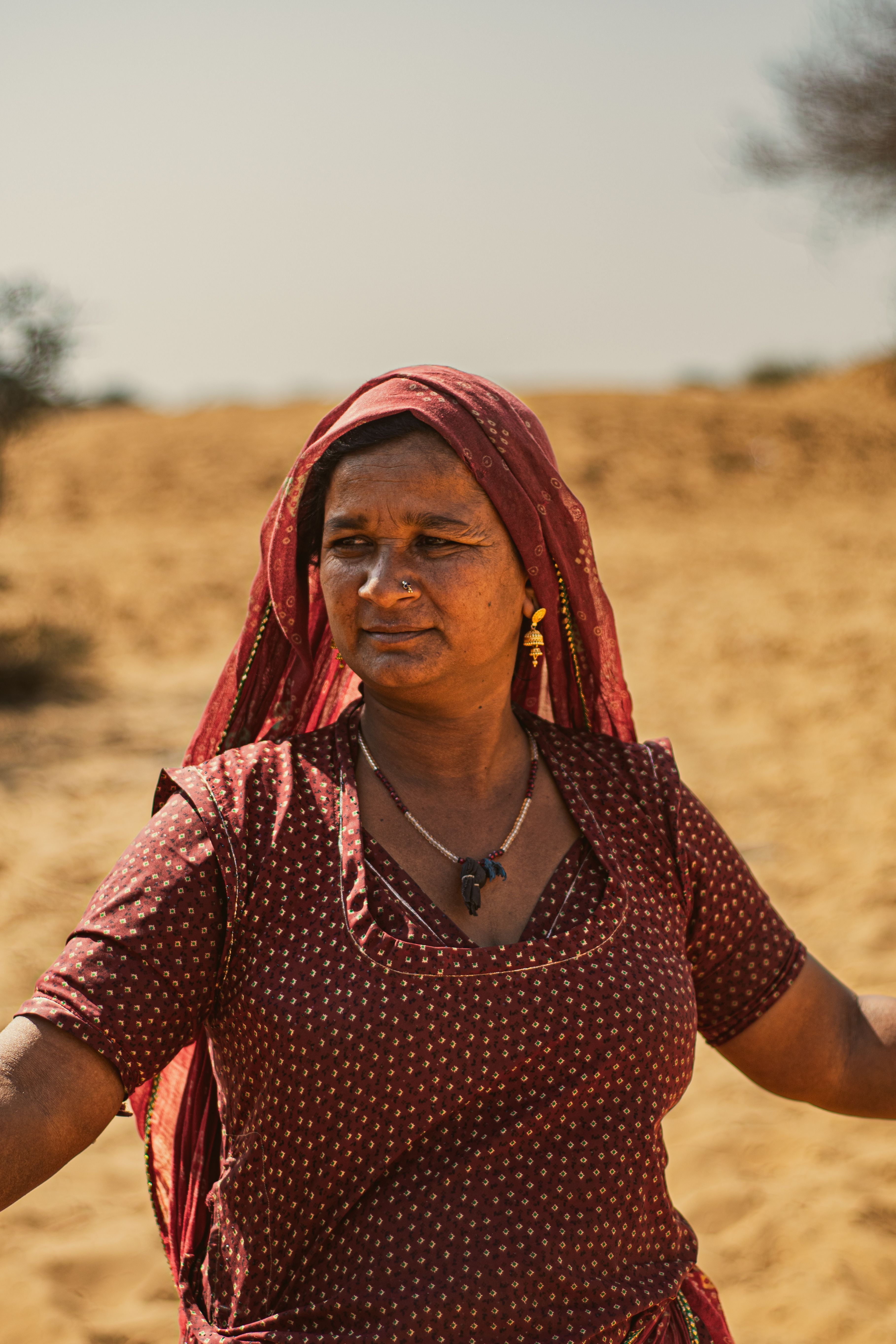 Portrait of a Woman in Traditional Apparel · Free Stock Photo