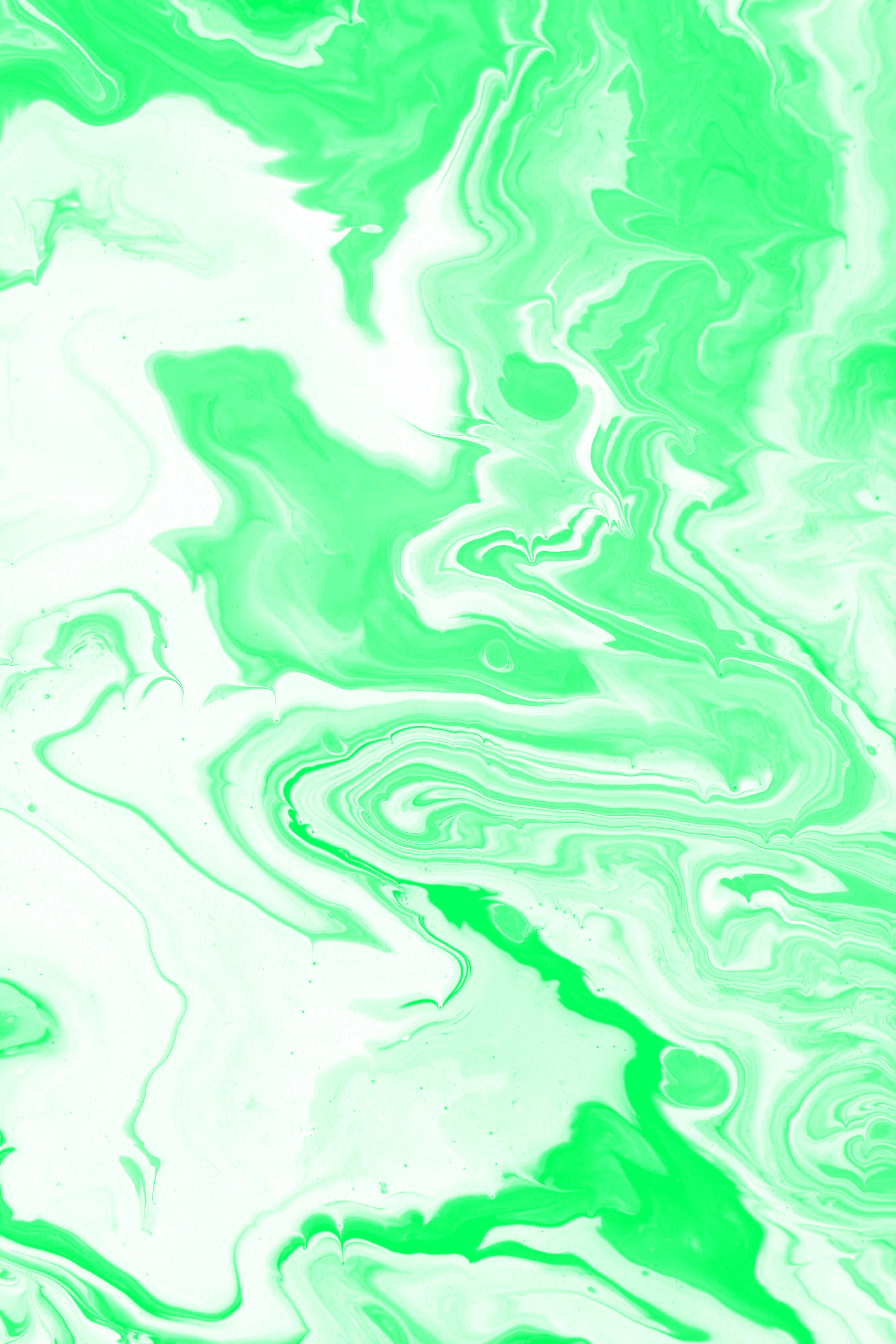 Vibrant Green Abstract Marble Texture Art