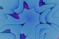 Abstract Blue and Purple 3D Geometric Art Design