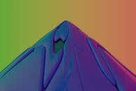 Vibrant Abstract 3D Render with Gradient Colors