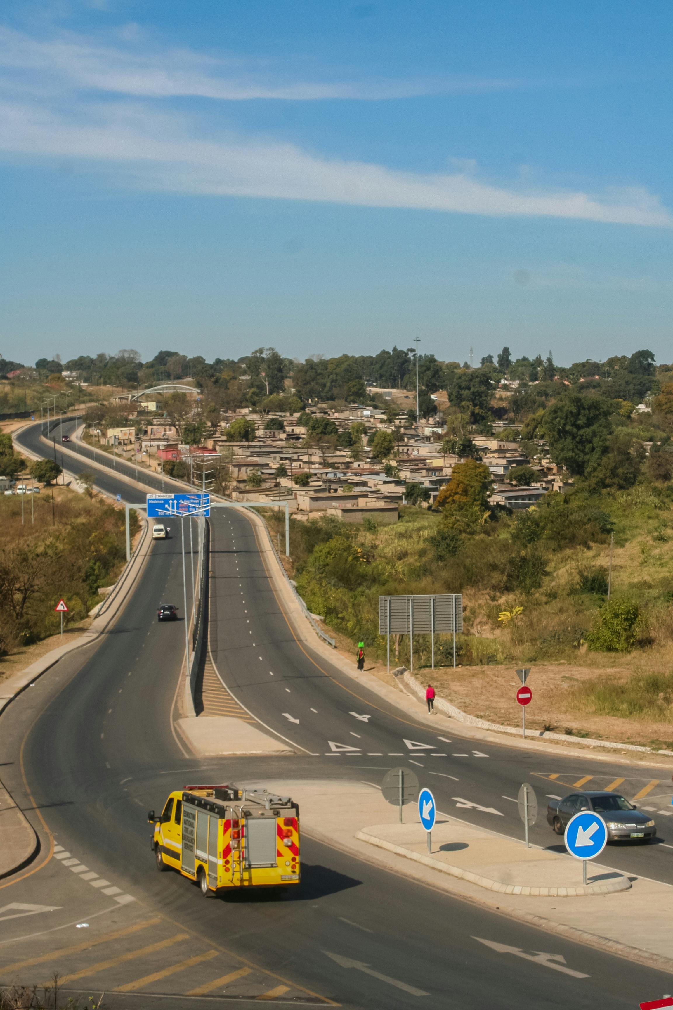 Highway view leading to Manzini, Eswatini · Free Stock Photo