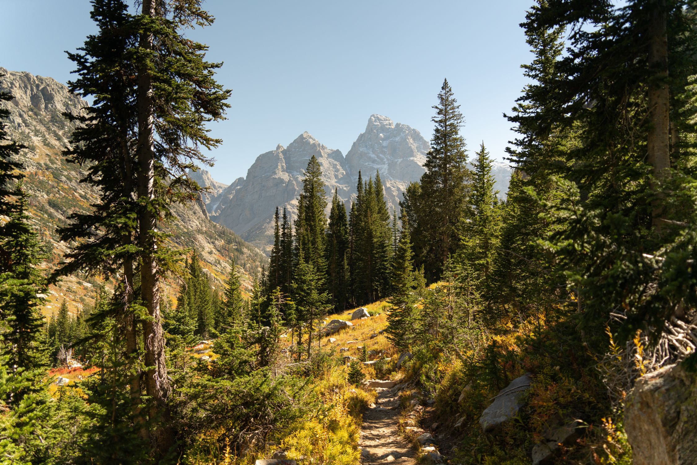 Explore the rugged beauty of the Tetons in Wyoming's Grand Teton National Park during autumn.