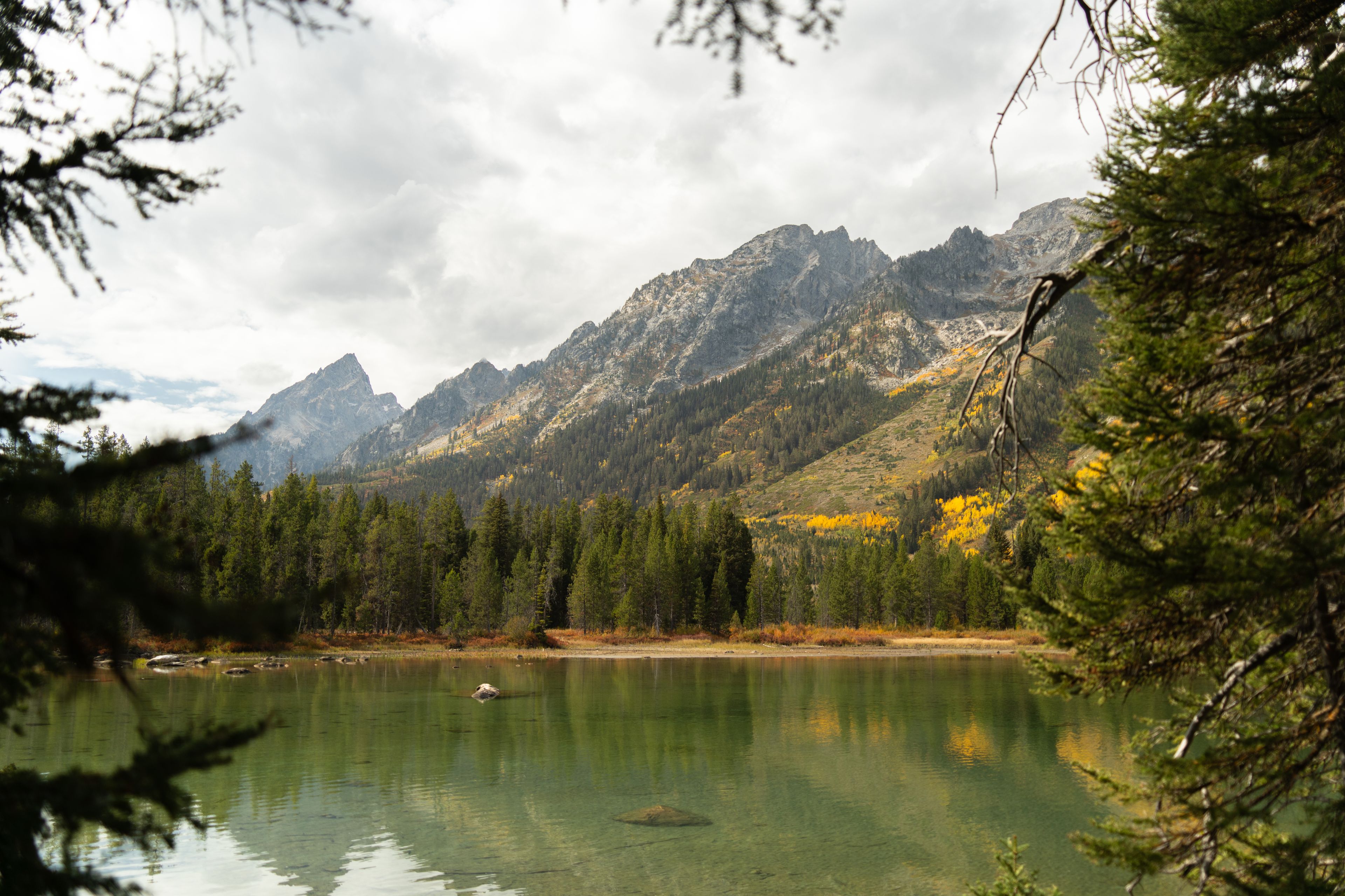 Wyoming: Teton mountains above a lake in Grand Teton National Park