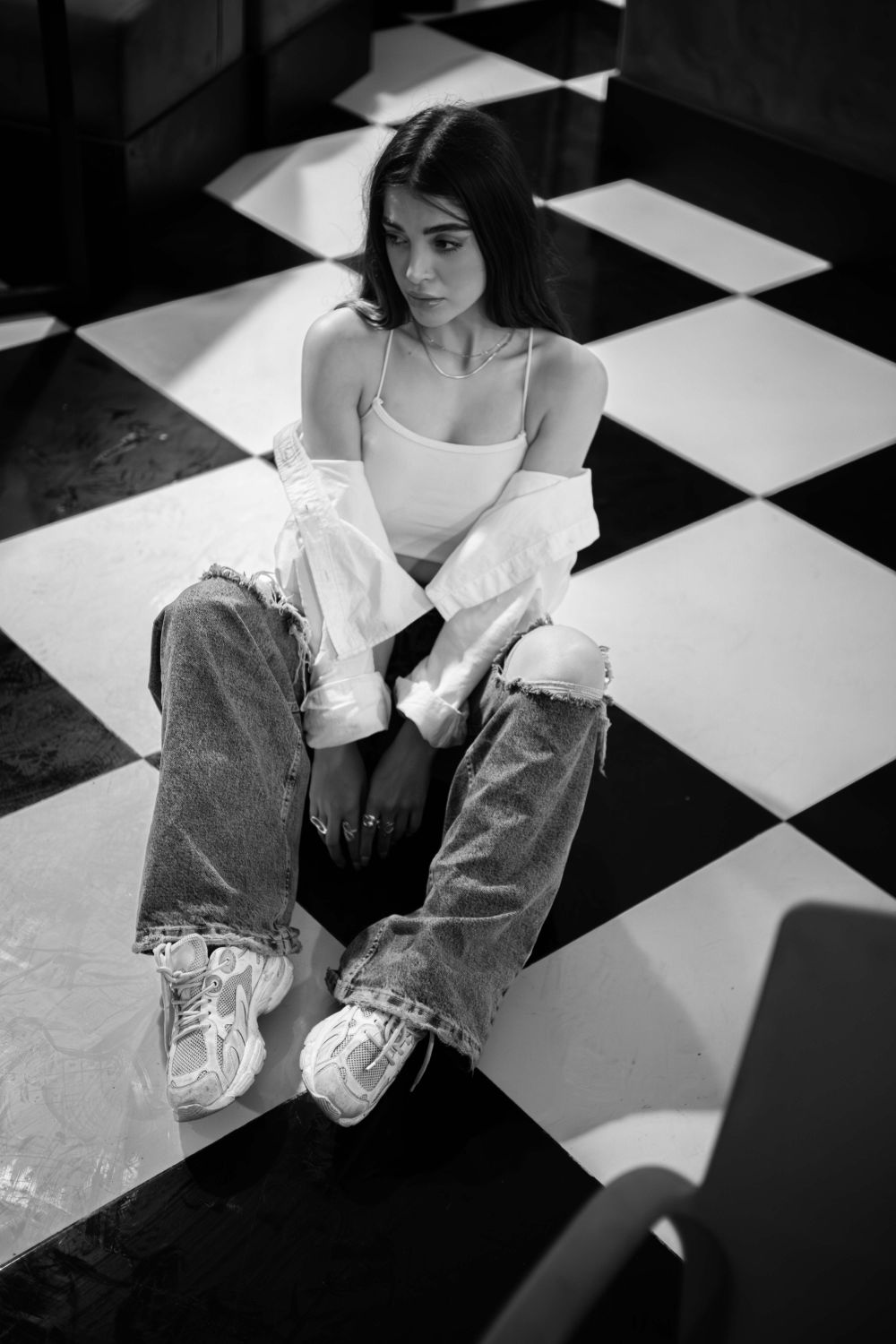 Stylish Black and White Portrait of a Young Woman · Free Stock Photo