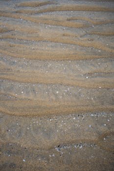 苏格兰哈里斯海滩上的波浪沙图案，展现了大自然的艺术性