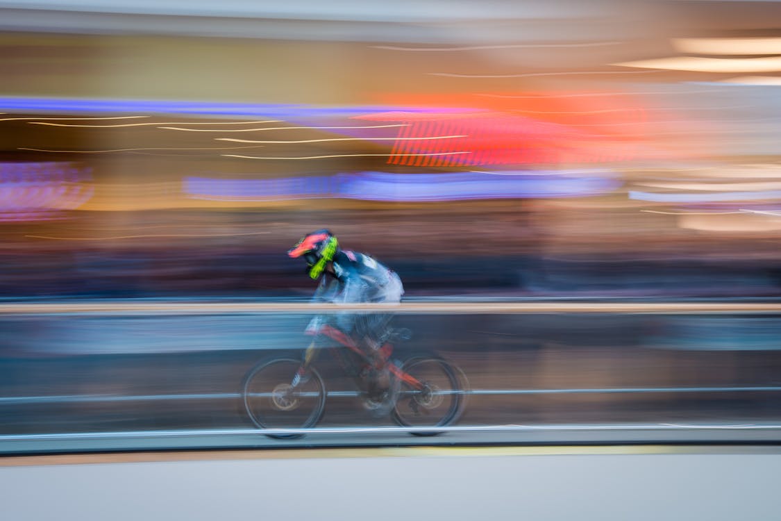Kostnadsfria Kostnadsfri bild av abstrakt, bråttom, cykel Stock foto